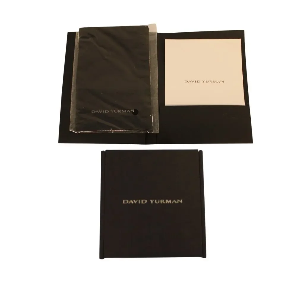 Authentic David Yurman Jewelry Box Empty Presentation Storage Case & polish clth